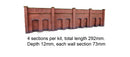 Metcalfe PN145 N Scale Retaining Wall in Red Brick