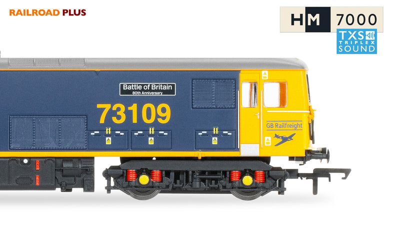 Hornby R30176TXS Railroad Plus Class 73 73109 Battle of Britain 80th Anniversary DCC HM7000 TXS Sound OO-Gauge