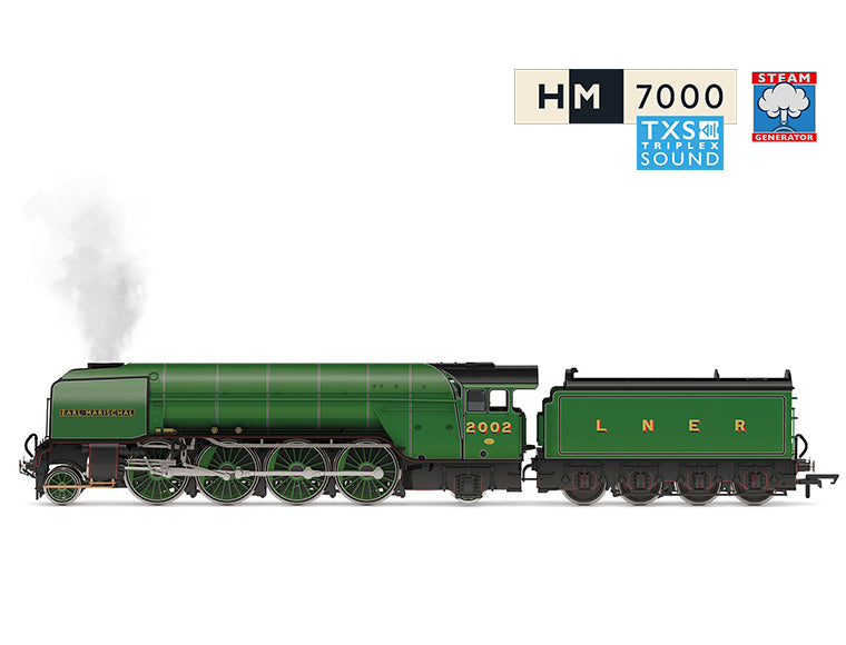 Hornby R30350SS LNER Class P2 2-8-2 "Earl Marischal" No. 2002 With Steam Generator & TXS Sound Fitted OO Gauge