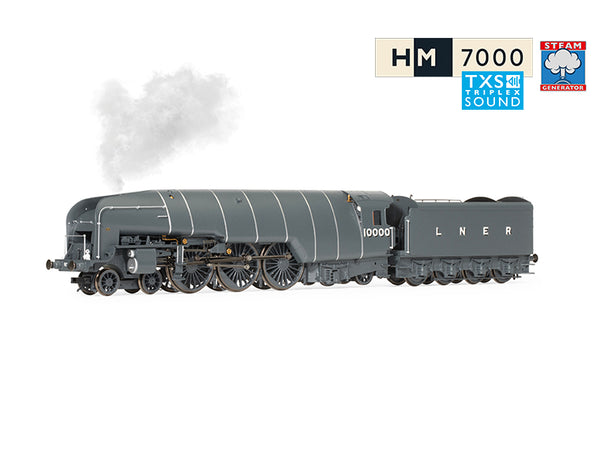 Hornby R30352SS LNER Class W1 "Hush Hush" No 1000  With Sound & Steam Generator OO Gauge