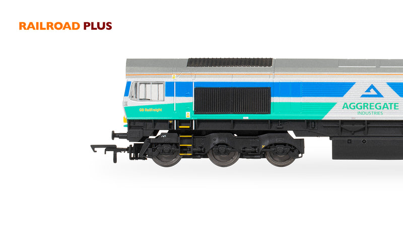 Hornby Railroad Plus R30428 Class 66 Aggregate Industries 66711 'Sence' OO Gauge DCC Ready