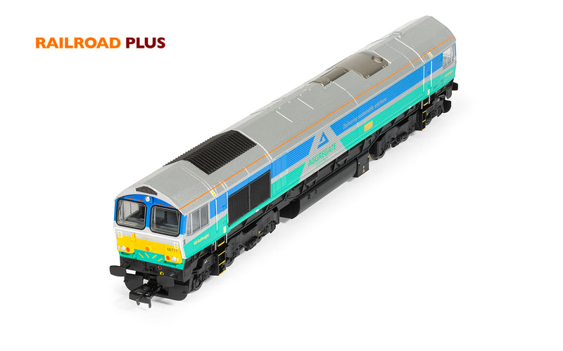 Hornby Railroad Plus R30428 Class 66 Aggregate Industries 66711 'Sence' OO Gauge DCC Ready