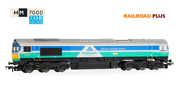 Hornby Railroad Plus R30428TXS Class 66 Aggregate Industries 66711 'Sence' OO Gauge DCC Sound Fitted
