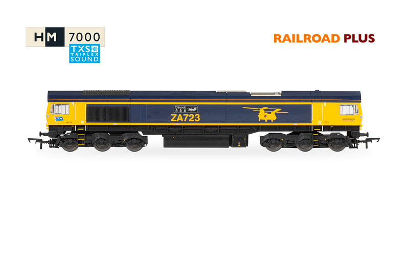 Hornby Railroad Plus R30429TXS Class 66 GBRf 66723/ZA723 'Chinook' OO Gauge DCC Sound Fitted