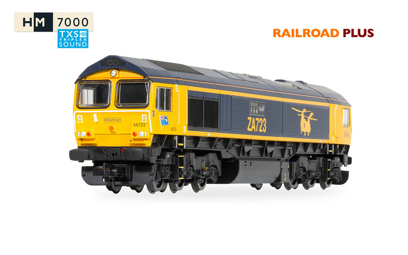 Hornby Railroad Plus R30429TXS Class 66 GBRf 66723/ZA723 'Chinook' OO Gauge DCC Sound Fitted