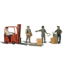 Woodland Scenics A1911 Scenic Accents, Workers With Forklift. HO/OO Figures
