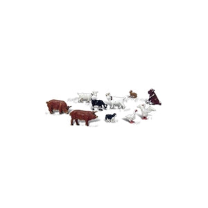 Woodland Scenics A2202 Scenic Accents, Barnyard Animals. N Gauge