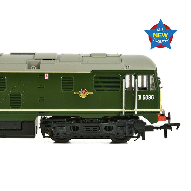 Bachmann 32-415 Class 24/0 D5036 BR Green Small Yellow Panel DCC Ready OO Gauge
