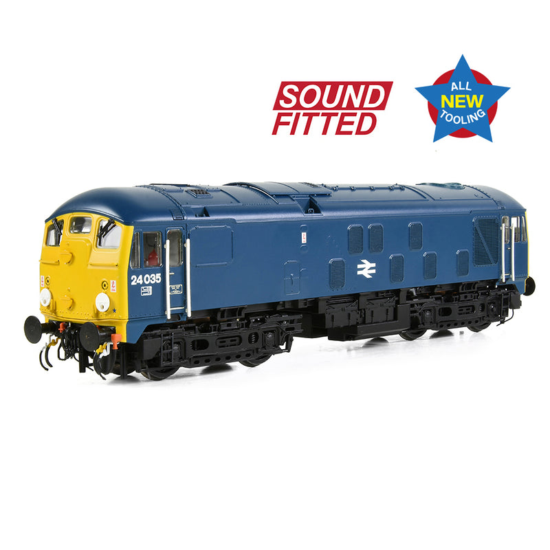 Bachmann 32-416SF Class 24/0 24035 BR Blue Sound Fitted OO Gauge