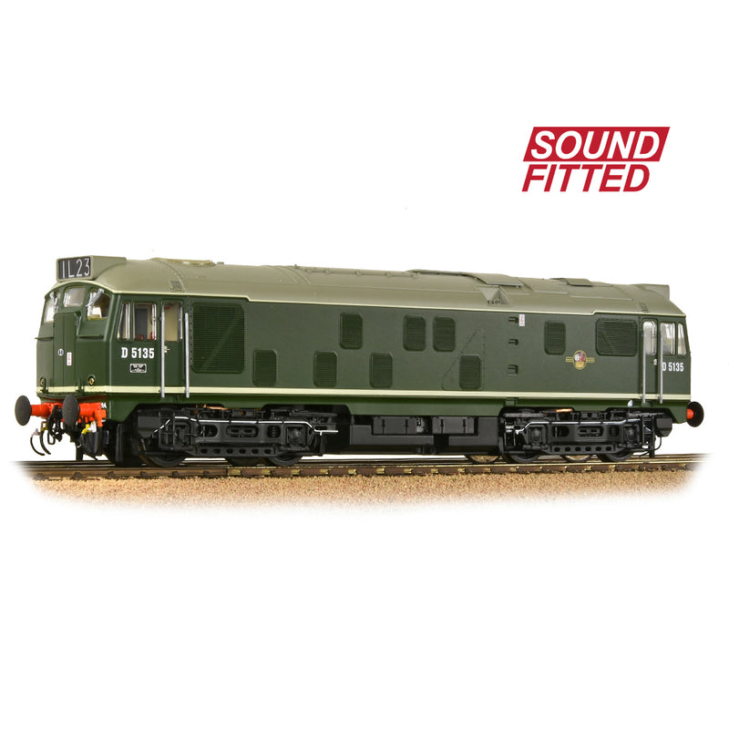 Bachmann 32-440SF Class 24/1 D5135 BR Green Sound Fitted OO Gauge