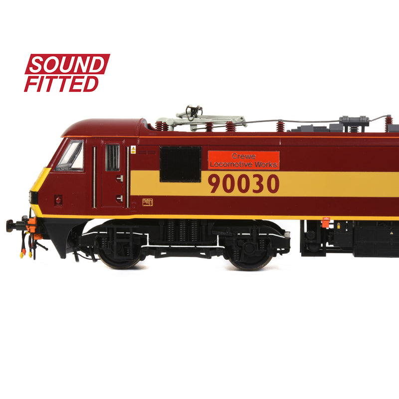 Bachmann 32-619SF Class 90 90030 'Crewe Locomotive Works' EWS Sound Fitted OO Gauge