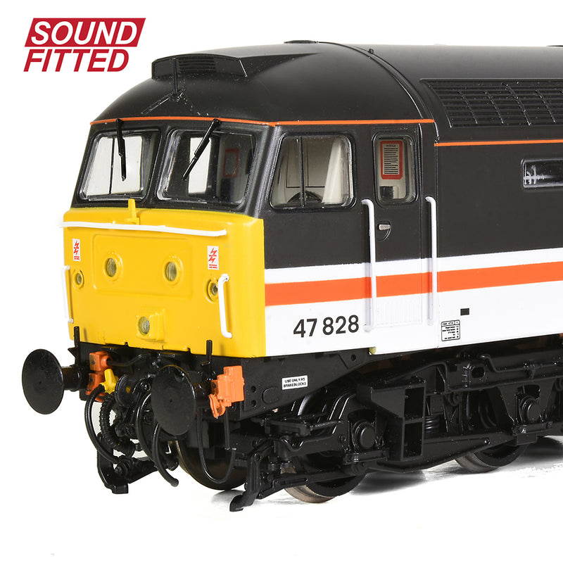 Bachmann 35-413SF Class 47/4 47828 BR Intercity Swallow Sound Fitted OO Gauge
