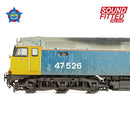 Bachmann 35-421SFX Class 47/4 47526 BR Blue Large Logo (Weathered) Sound Fitted OO Gauge