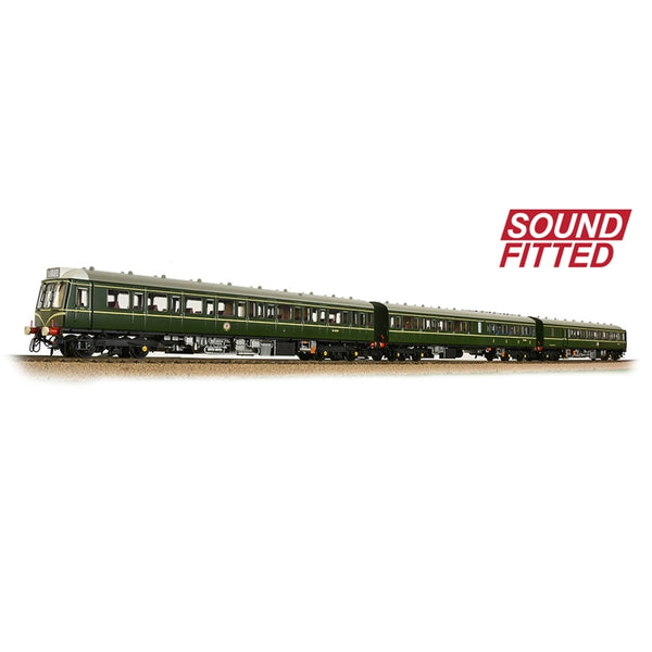 Bachmann 35-500SF Class 117 3-Car DMU BR Green Speed Whiskers Sound Fitted OO Gauge