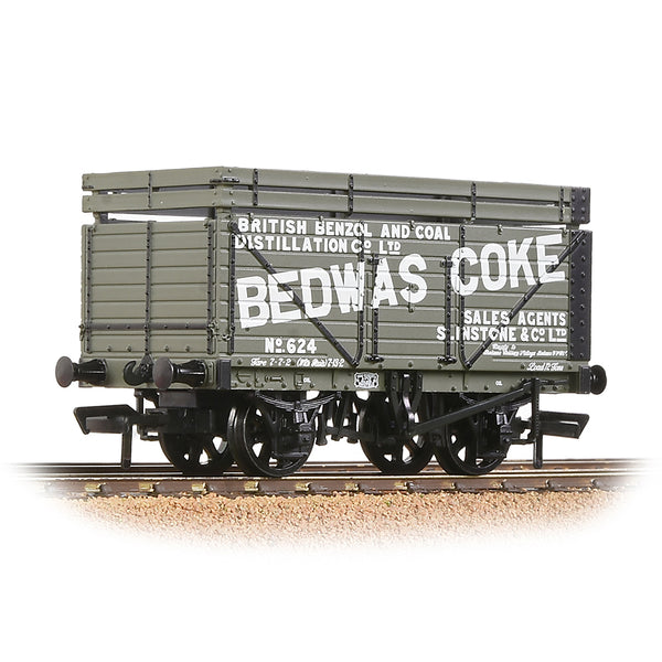 Bachmann 37-205A 8 Plank Wagon With Coke Rails 'Bedwas' Grey OO Gauge