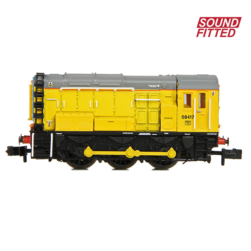 Graham Farish 371-011SF Class 08 08417 Network Rail Yellow Sound Fitted N Gauge