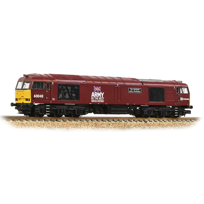 Graham Farish 371-361 Class 60 60040 'The Territorial Army Centenary' DB Schenker DCC Ready N Gauge