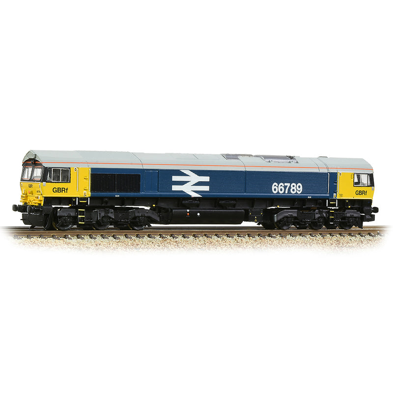 Graham Farish 371-389 Class 66/7 66789 'British Rail 1948-1997' GBRF BR Blue Large Logo DCC Ready N Gauge