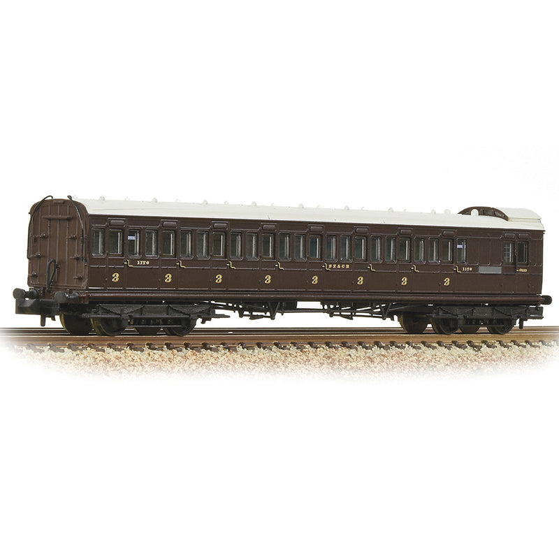 Graham Farish 374-910 Set Of Three SE & CR 60' Birdcage Coaches SE & CR Wellington Brown N Gauge