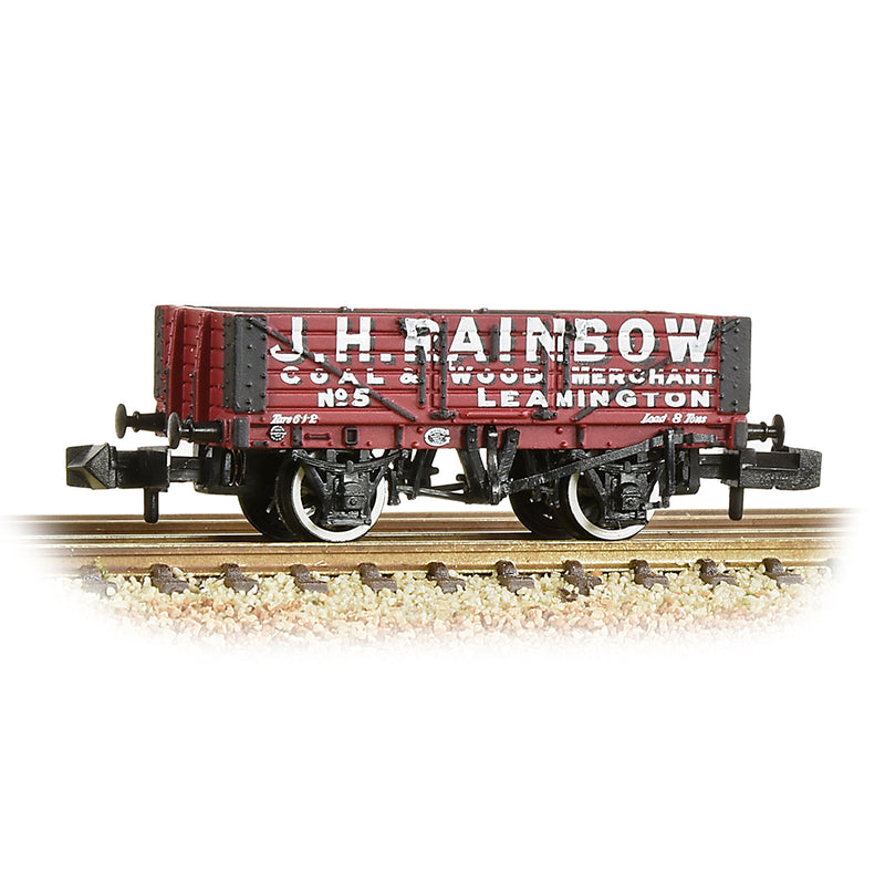 Graham Farish 377-066 5 Plank Wagon 'J. H. Rainbow' Red N Gauge