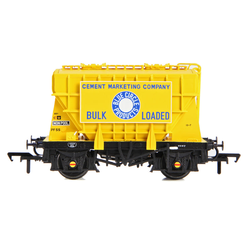 Bachmann 38-273 BR 22T 'Presflo' Cement Wagon 'Blue Circle Cement' Yellow OO Gauge