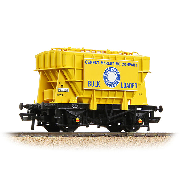 Bachmann 38-273 BR 22T 'Presflo' Cement Wagon 'Blue Circle Cement' Yellow OO Gauge