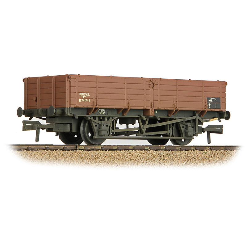 Bachmann 38-701A BR 12 Ton Pipe Wagon BR Bauxite (Late) (Weathered) OO Gauge