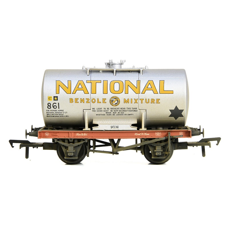 Bachmann 38-778A 14 Ton Anchor-Mounted Tank Wagon 'National Benzole' (Weathered) OO Gauge