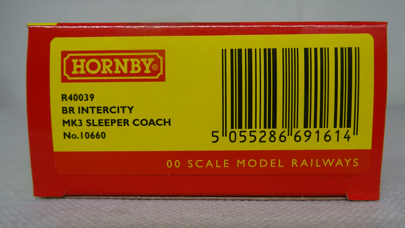 Hornby R40039 BR Intercity MK3 Sleeper Coach No.10660 OO Gauge