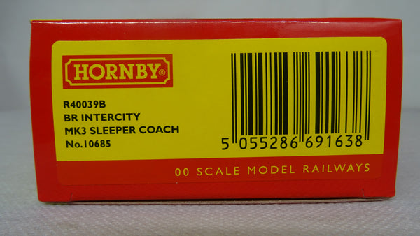 Hornby R40039B BR Intercity MK3 Sleeper Coach No.10685 OO Gauge