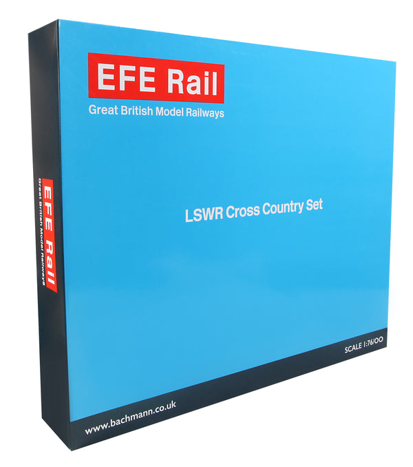 EFE Rail E86014 LSWR Cross Country 3-Coach Pack BR Crimson OO Gauge
