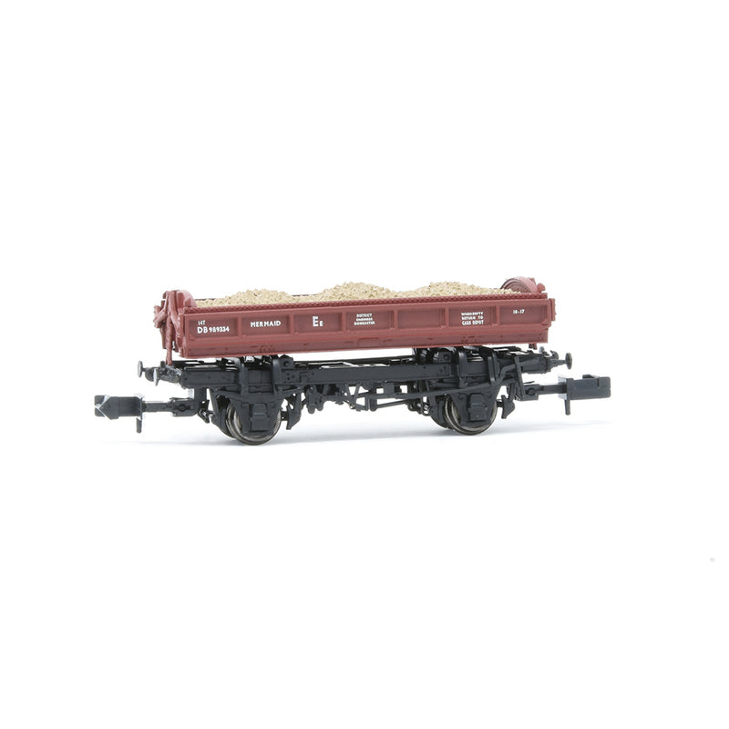 EFE Rail E87515 Mermaid 14 Ton Side Tipping Ballast Wagon DB989334 BR Gulf Red N Gauge